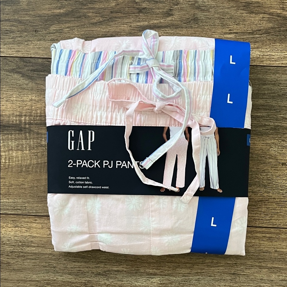 GAP Pink and Multicolor Striped Pajama Set